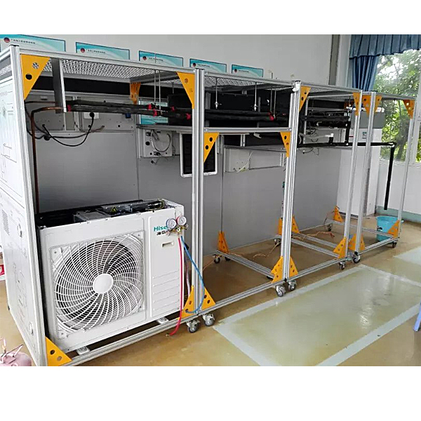 空調(diào)系統(tǒng)多聯(lián)機系統(tǒng)實訓(xùn)裝置(圖1) 空調(diào)系統(tǒng)多聯(lián)機系統(tǒng)實驗裝置,機械系統(tǒng)功能研究及功能數(shù)值可視化實驗臺